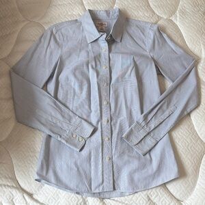 Women’s pinstripe J- crew button down blouse